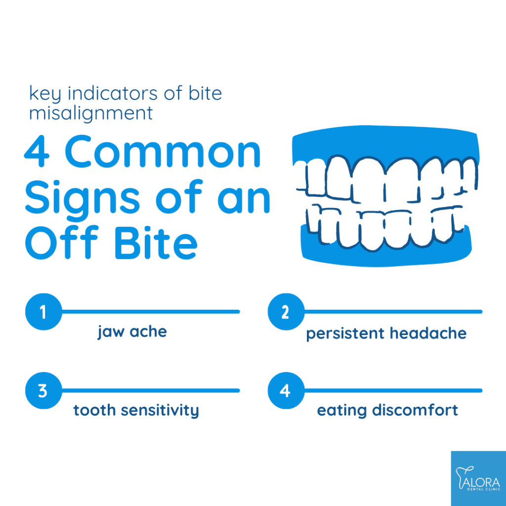 4 common signs of an off bite by alora dental clinic