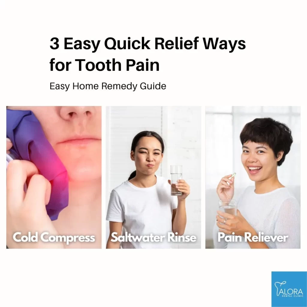 3 easy ways to relieve tooth pain by alora dental clinic